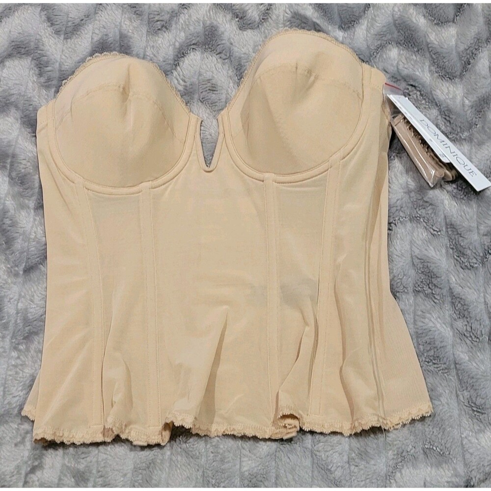 Dominique Size 38 B Light Brow Strapless Convertible Corset NWT